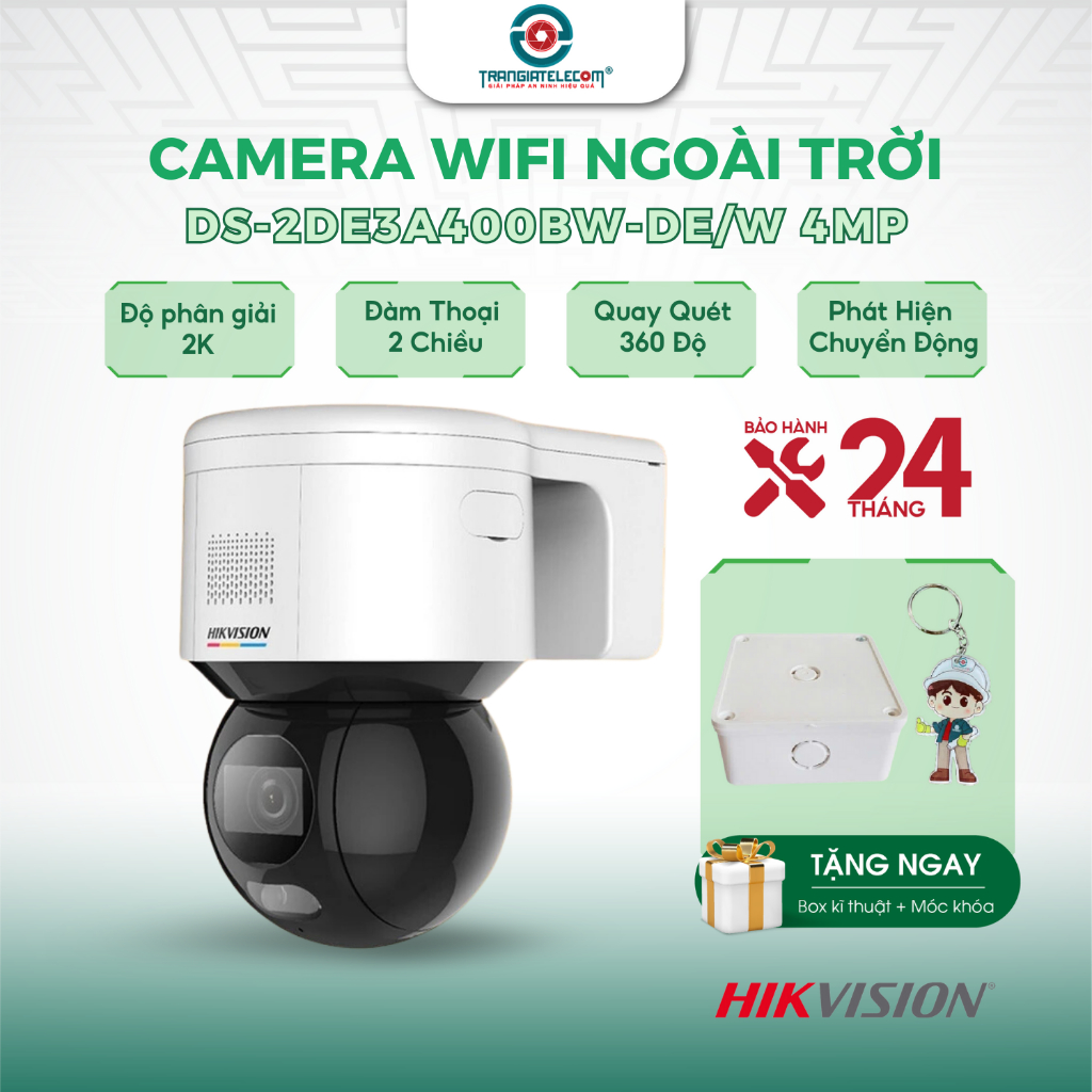 Camera IP Wifi  SpeedDome 4MP HIKVISION DS-2DE3A400BW-DE/W - TRANGIATELECOM