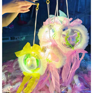 (LD01) Đèn Lồng Trung Thu Quả Cầu Thú Bông Kitty, Cinnamoroll, Kuromi, Thỏ Cute Hot Trend