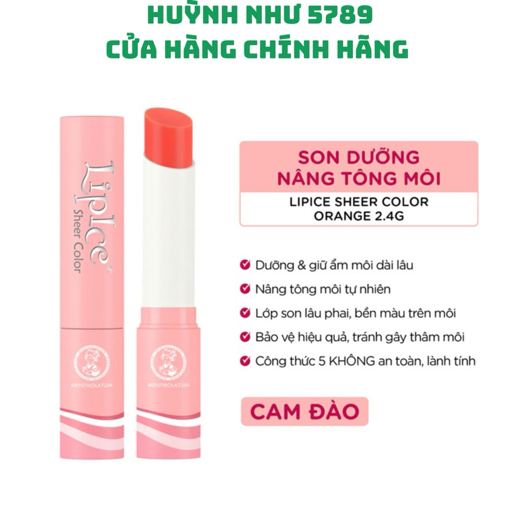 [CHÍNH HÃNG]Son dưỡng LipIce hiệu chỉnh sắc môi -cam đào 2,4g