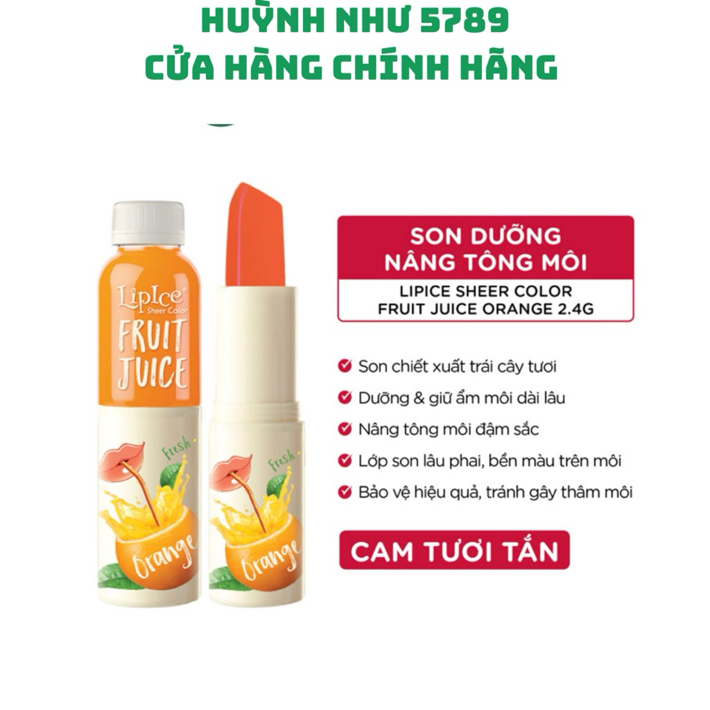 [CHÍNH HÃNG]Son dưỡng LipIce trái cây Orange cam tươi tắn 4g