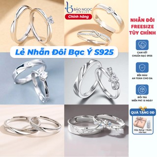 Lẻ nhẫn bạc nam nữ S925 (tổng hợp mẫu), Nhẫn cặp freesize, Quà tặng ý nghĩa cho cặp đôi - THMN1