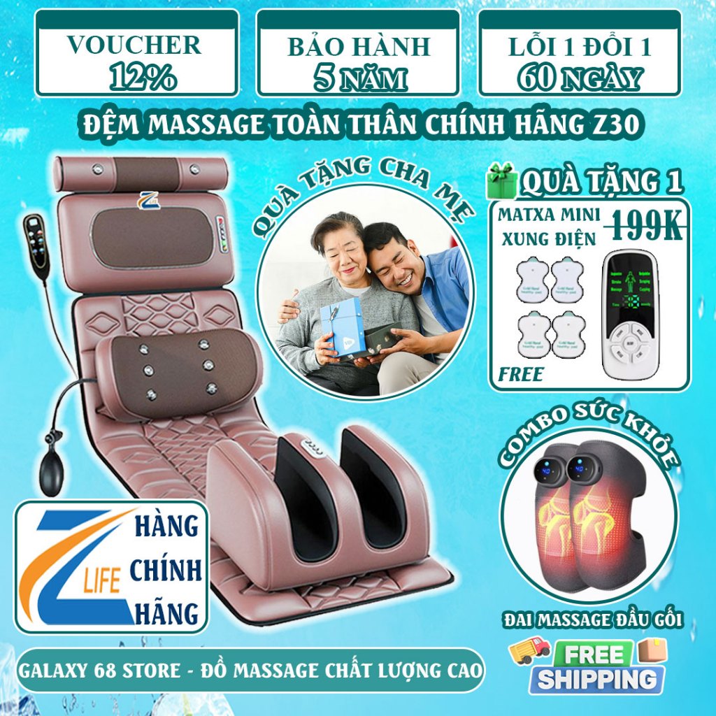 Đệm Massage Toàn Thân Z30 Chính Hãng, Máy Massage Lưng Và Cột Sống, Ghế Thảm Mát Xa Thư Giãn Tại Nhà