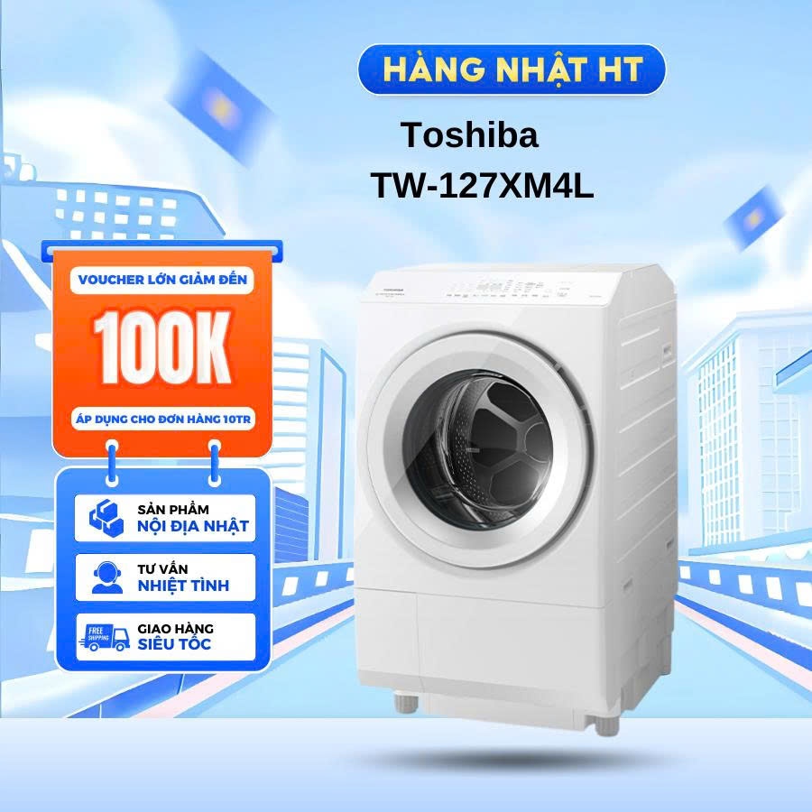 Máy giặt Toshiba TW-127XM4L giặt 12kg sấy 7kg NỘI ĐỊA NHẬT