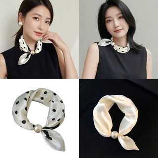  Khăn Lụa Vuông Vòng Cổ Khoá Ngọc Sang Chảnh Phong Cách Thanh Lịch Cao Cấp Cho Nữ sandy J1 
