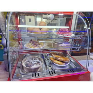 Tủ giữ nóng thức ăn, trưng bày thực phẩm gà rán, kfc,…(không dùng hấp bánh bao)