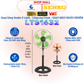 Quạt lửng thân sắt senko lts1632 - màu ngẫu nhiên - hàng chính hãng