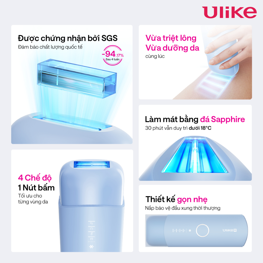 Máy triệt lông Ulike ME công nghệ làm mát Ice Cooling IPL Sapphire Xanh thiên thanh | BigBuy360 - bigbuy360.vn