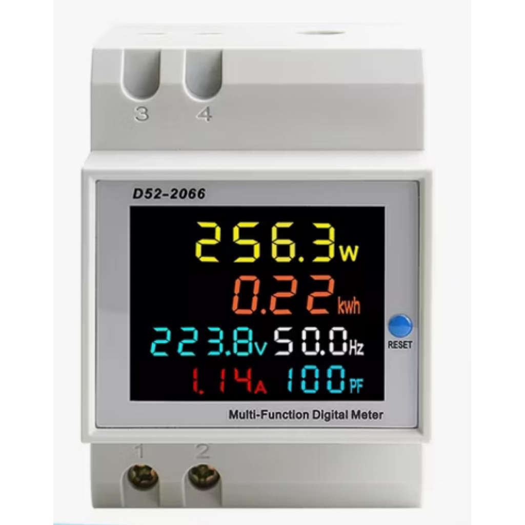 Công tơ điện D52-2066 đo 6 thông số điện áp ( điện áp, dòng điện, công suất, tần số và hệ số công su