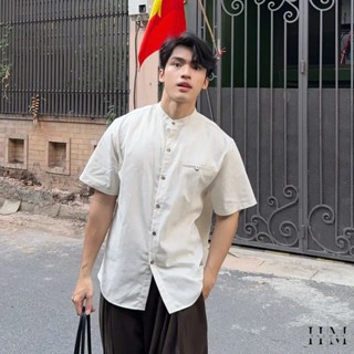 Áo Sơ Mi Cổ Tàu Linen Đũi Ngắn Tay Classic Shirt SIXHUMAN HMA038