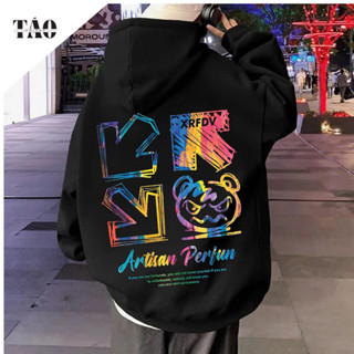  Áo hoodie unisex phom rộng Táo Unisex GẤU ARTIST áo khoác nỉ chui đầu thời trang nam nữ nỉ bông size 45kg đến 80kg 