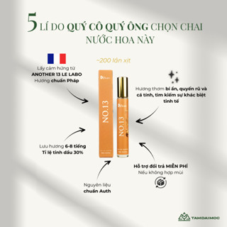 Nước Hoa Unisex BK LUXURY NO.13 10ml Xạ Hương Tinh Tế Sâu Lắng Lưu Hương Lâu | TAM ĐẠI MỘC