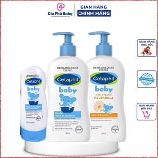 Sữa tắm gội Cetaphil Baby Wash & Shampoo with Organic Calendula ( Sữa Tắm Gội)