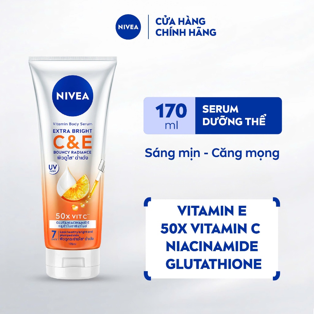 Sữa Dưỡng Thể NIVEA Vitamin C&E Sáng Mượt Da Sau 7 Ngày 170ml / Kem Body - 99189