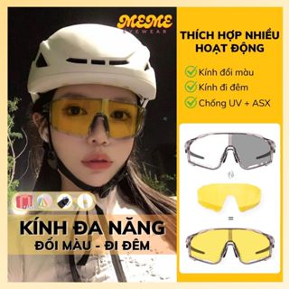  Mắt kính đi đêm ngày nam nữ chống chói đèn xe chống cát bụi đi đường bảo vệ mắt ôm mặt chống hơi nước đi mưa kính mắt 