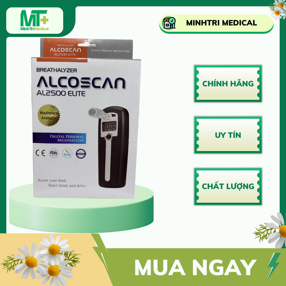 Máy đo nồng độ hơi thở SENTECH AL2500 Elite (0,00 ~ 2,00 mg/l)