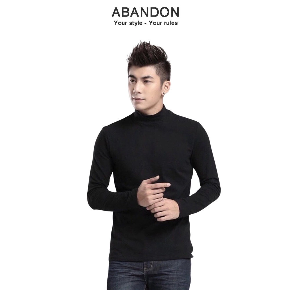 Áo Giữ Nhiệt Nam Thun Dài Tay Cao Cấp Cổ Cao Ấm Áp ABANDON N2
