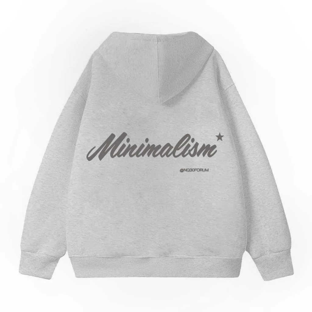 Áo Khoác Nỉ , ÁO Khoác Hoodie Zip Form Boxy Thêu NQ30 MINIMALISM Form Rộng Nam Nữ Unisex 2025 | BigBuy360 - bigbuy360.vn