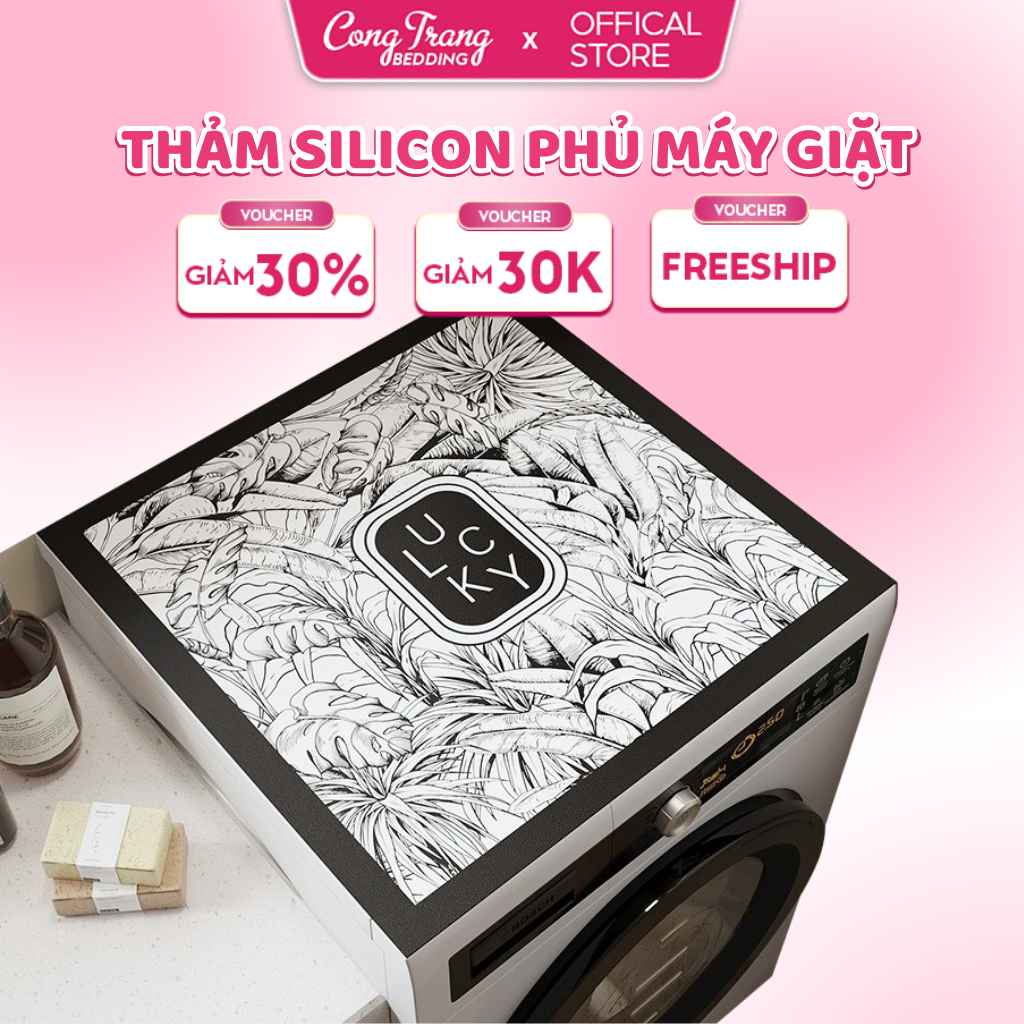 Thảm Silicon, Thảm Lót Máy Giặt HOMIES, Vỏ Bọc Máy Giặt, Tủ Lạnh, Lò Vi Sóng Chống Bụi Bẩn - Mẫu Mới 2025