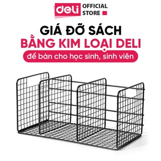  Giá Đỡ Sách 3 Ngăn Deli Kệ Sách Bằng Kim Loại Màu Đen Trắng Chắc Chắn Rộng Rãi Để Bàn Cho Học Sinh Sinh Viên 