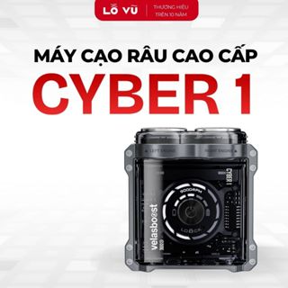 Máy cạo râu cao cấp velasboost Cyber 1 chính hãng, Lưỡi tự mài, Kháng nước, Sạc nhanh type C - Lỗ Vũ 1, levu01, vuabanlo
