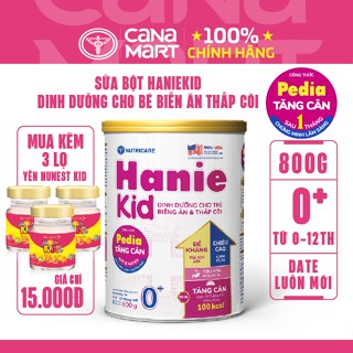 Sữa bột Nutricare Hanie Kid 0+ cho trẻ biếng ăn suy dinh dưỡng (800g)
