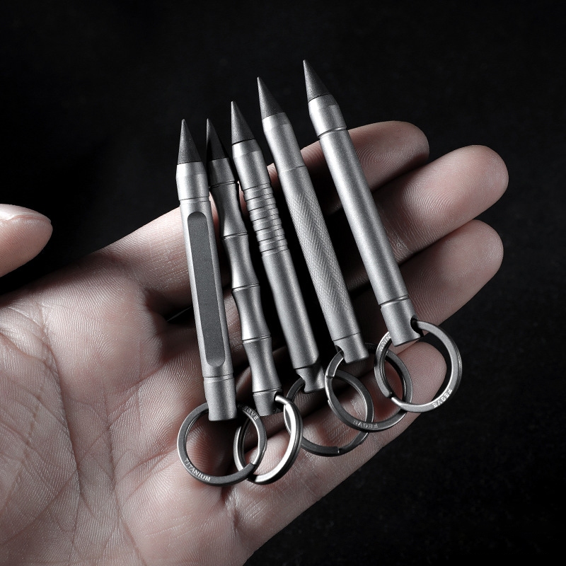 Bút chì vĩnh cửu phác họa viết khẩn cấp treo móc khóa EDC Ti FEGVE (E-341)