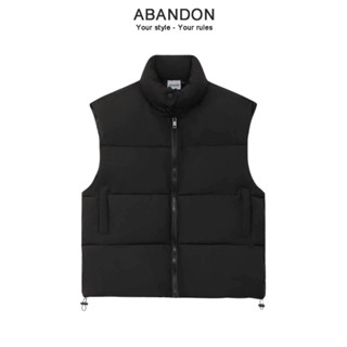 Áo Phao Gile Trần Bông Dày Dặn Nam Nữ Thu Đông Phong Cách Hàn Quốc Cao Cấp Local Brand Abandon W0