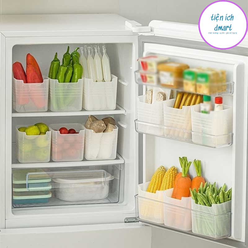 khay nhựa đựng thực phẩm trong tủ lạnh, hộp bảo quản thực phẩm ngăn tủ lạnh 2342