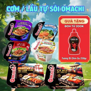 Omachi Lẩu Tự Sôi Các Loại Bắp Bò Riêu Cua,  Xốt Bò Hầm, Cơm Tự Chín Bò Hầm Ponzu, Teriyaki, Xá Xíu, Bibimbap, :