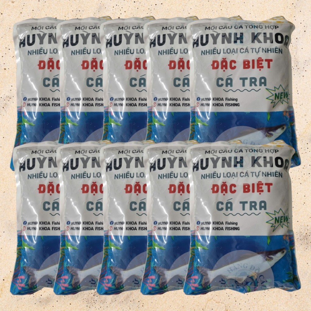 Siêu Combo 10 20 30 Cám Câu Cá HUỲNH KHOA Gói 1kg Đủ Loại - Đặc Biệt Cá Tra