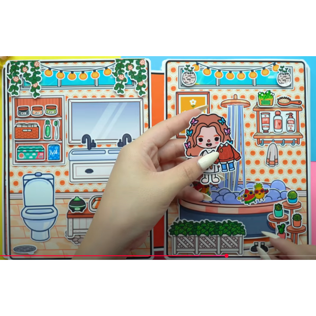 #229 Toca Boca Autumn House, búp bê giấy, candyhome paper