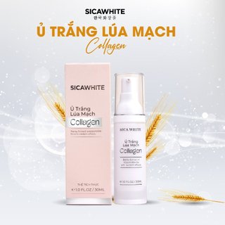  Kem Ủ Trắng Lúa Mạch Collagen Sica White 30ml Chính Hãng - Kem Hỗ Trợ Ủ Trắng Cho Da Mặt 