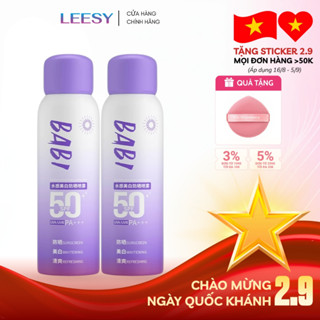 Xịt chống nắng nâng tone BABI, Kem chống nắng dạng xịt SPF50 PA++++ dùng cho toàn thân - Chai 100ml