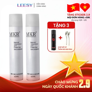 Gôm xịt tóc nam MKR, MUA 1 TẶNG 1 size mini du lịch, Keo xịt tóc giữ nếp tạo kiểu tóc cho nam nữ 420ml