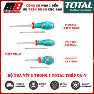 Bộ tua vít 2 trong 1 từ ph1-ph2 đến sl5-sl6 vít bake - dẹp tht250206 - tht250216 - tht250226 total