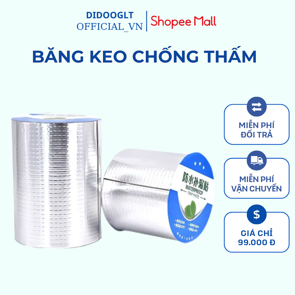 Cuộn 3 Mét Băng Keo Dán Rộng 5cm/10cm/ Miếng Siêu Dính, Chống Thấm Nước, Keo Chống Dột Cao Cấp VN.DIDOOGLT