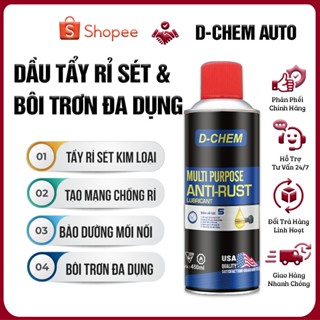  Dầu Tẩy Rỉ Sét Và Bôi Trơn Đa Dụng D-Chem Anti Rust 450ml-380g Bảo Dưỡng Xe Cộ Mối Nối Kim Loại 
