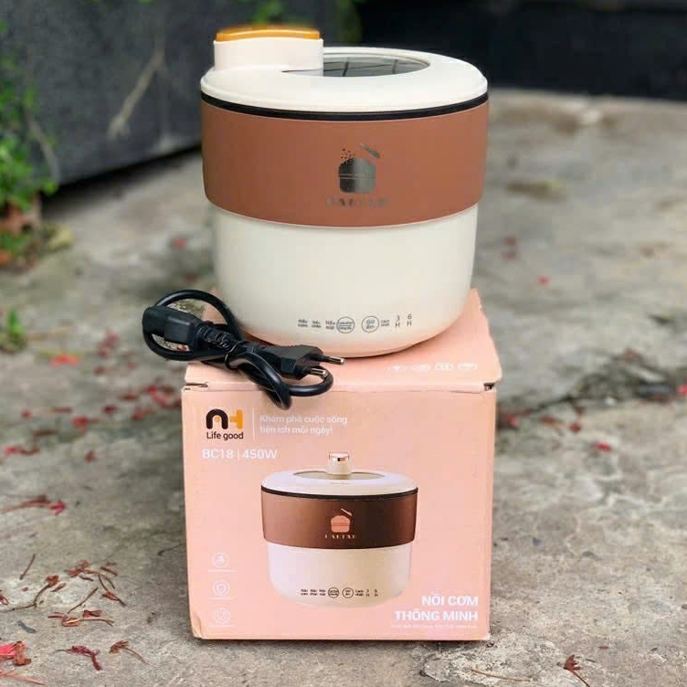 Nồi Cơm Điện Mini GANFAN 450W, Nồi Cơm Sinh Viên Đa Năng Dành Cho 1-2 Người, Nhỏ Gọn và Tiện Lợi"