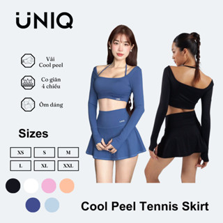 Set Váy Pickleball Nữ UNIQ Cool Peel - Áo Tay Dài Xỏ Ngón & Chân Váy