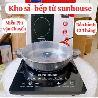 Bếp Từ Đơn Cảm Ứng SUNHOUSE Công Suất 2200W Cao Cấp Tiết Kiệm Điện Tặng Nồi BẢO HÀNH 6 THÁNG