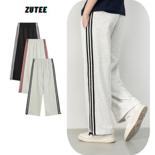 Quần Jogger 3 Sọc Quần Ống Rộng Dáng Suông Unisex Nam Nữ Vải Nỉ 2Da Dày Dặn Mềm Mại
