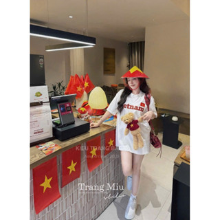 Áo Phông Chữ Việt Nam Kèm Gấu [Sẵn Ship]