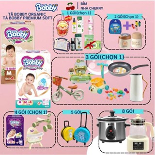 Tã Bỉm quần cao cấp BOBBY ORGANIC/ BOBBY PREMIUM SOFT  Size M/L/XL/XXL Siêu Mỏng, Cotton Hữu Cơ