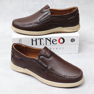 Giày Slipon Nam Da Bò Đế Cao Su Mềm Êm, Giày Lười HT.NeO Da Bò Mềm Nhẹ Êm