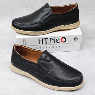  Giày Slipon Nam Da Bò Đế Cao Su Mềm Êm Giày Lười HT.NeO Da Bò Mềm Nhẹ Êm 