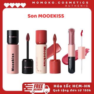 Son MOOEKISS Son Kem Mooekiss Không dính cốc Kỹ thuật khóa màu Son lì Son môi 6 Màu Có Sẵn 3g