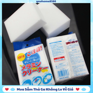 SET 10 Mút Xốp Melamine Lau Chùi, Tẩy Rửa, Vệ Sinh Đa Năng Miếng Bọt Biển Thần Kỳ Sạch Mọi Vết Bẩn #