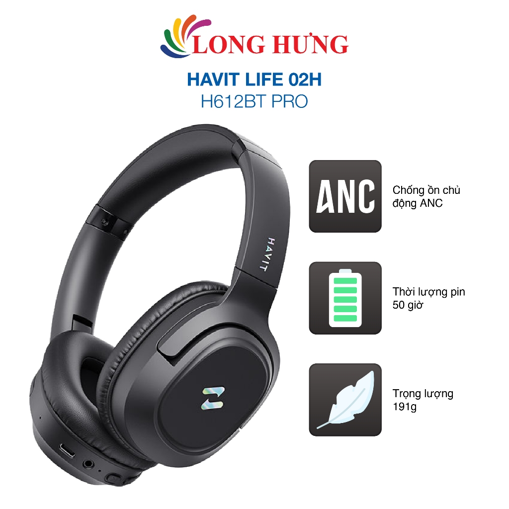 Tai nghe chụp tai Bluetooth Havit LIFE 02H H612BT Pro - Hàng chính hãng | BigBuy360 - bigbuy360.vn