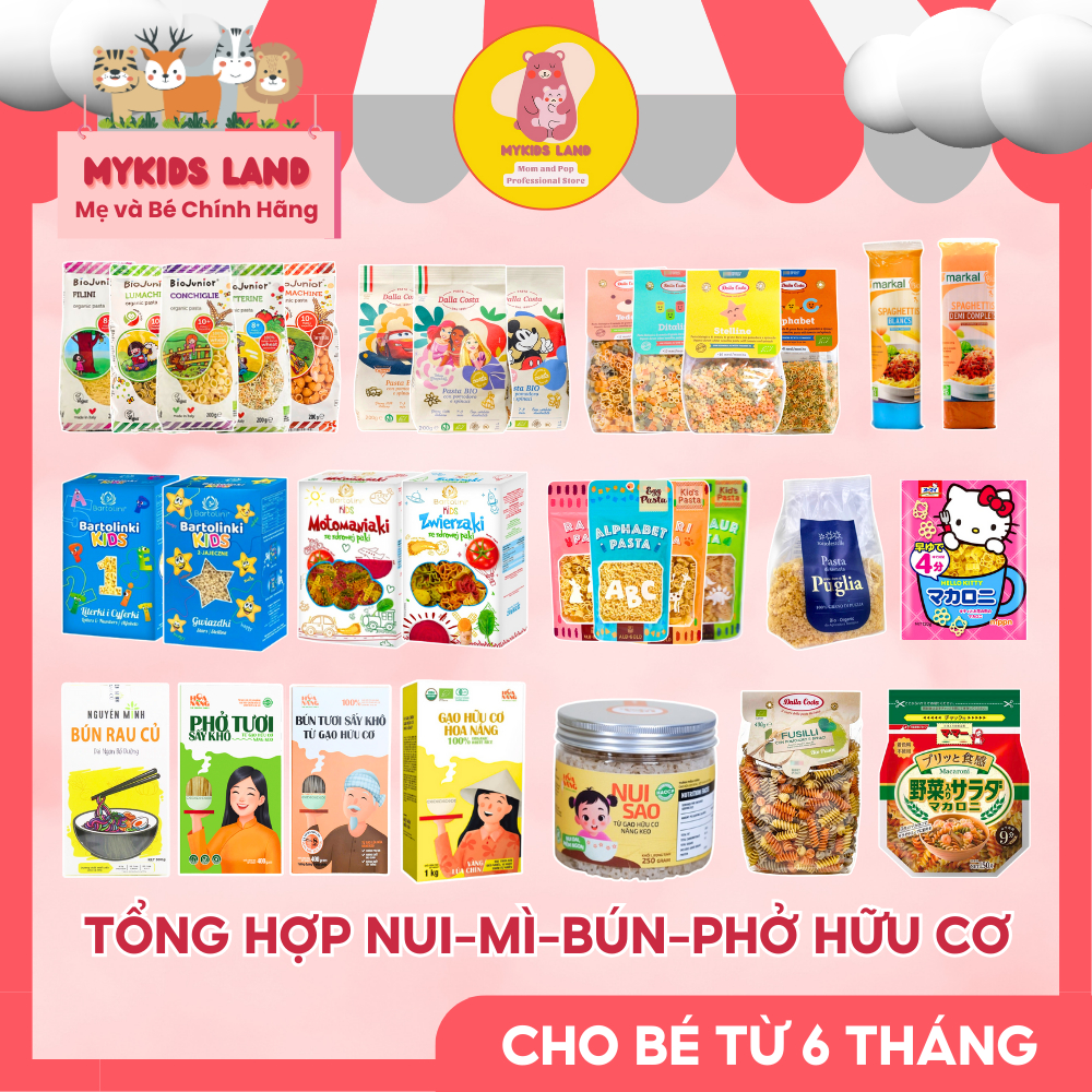 Nui Rau Củ Hữu Cơ DALLA COSTA – ALB Gold – BioJunior – Bartolini – Thuyền Xưa – Anpaso – Nui Nhật – Cho Bé Ăn Dặm