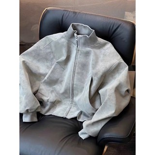  Áo Bomber Da Lộn Nam Nữ Form Boxy Trơn Cao Cấp Phong Cách Đường Phố 